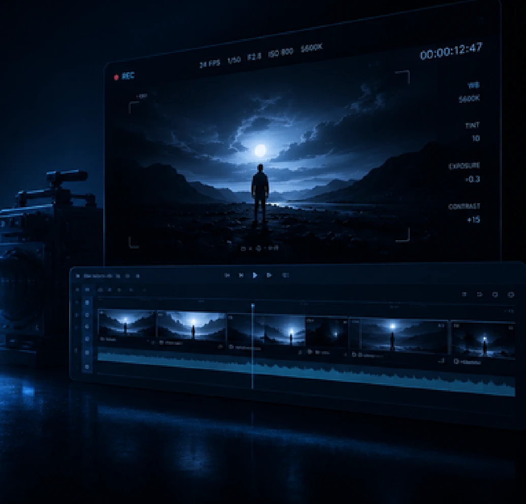 Visual de cinematografia e direção do workshop de Deniro